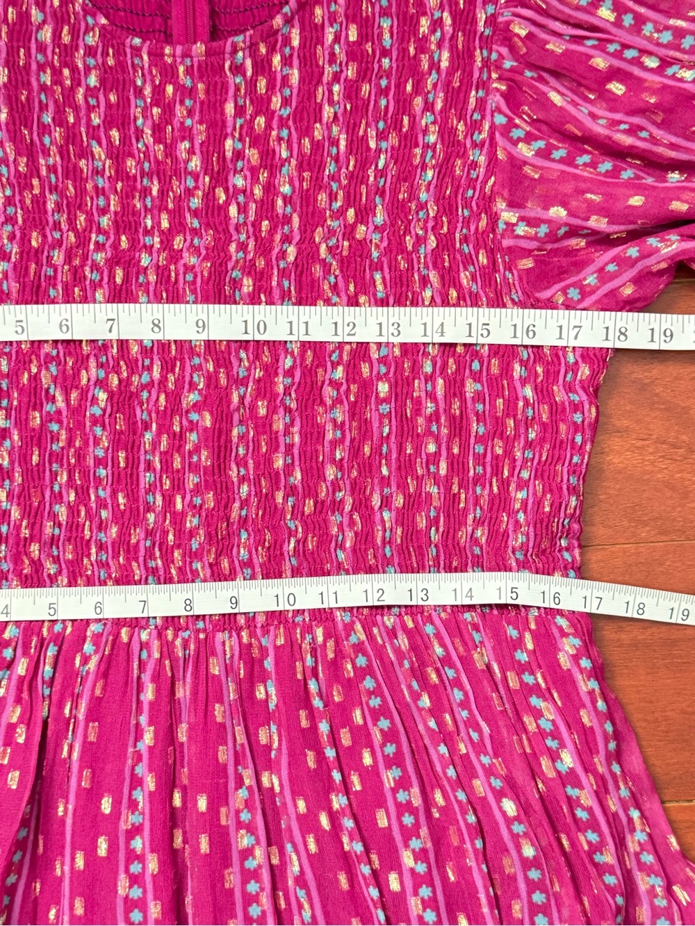 Oliphant Wine-Red Printed Maxi Dress with Long Sleeves - Picture 15 of 15